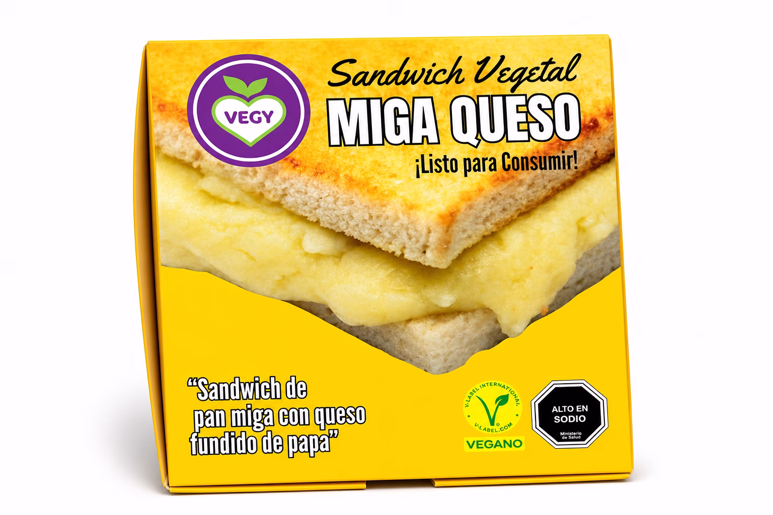 Sandwich Vegetal Miga Queso