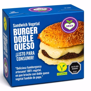 Sandwich Vegetal Burger Doble Queso